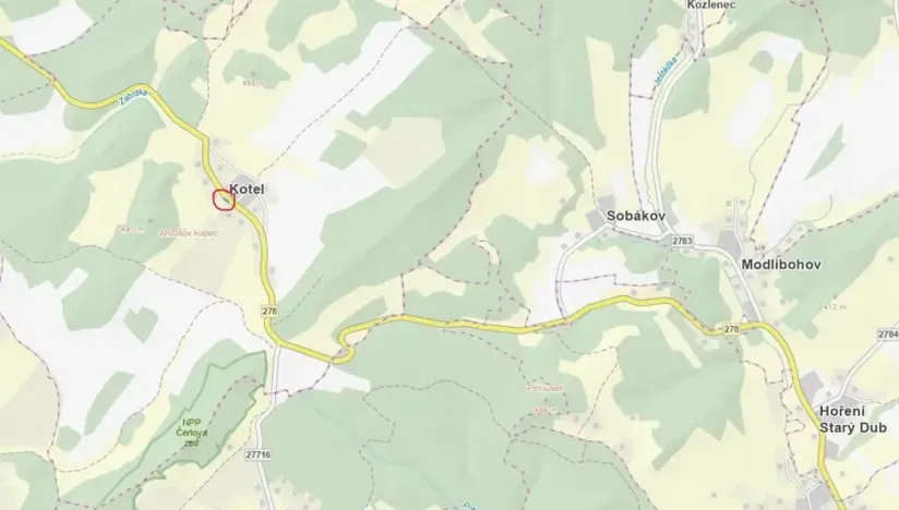 Prodej zahrady, Osečná, 669 m2