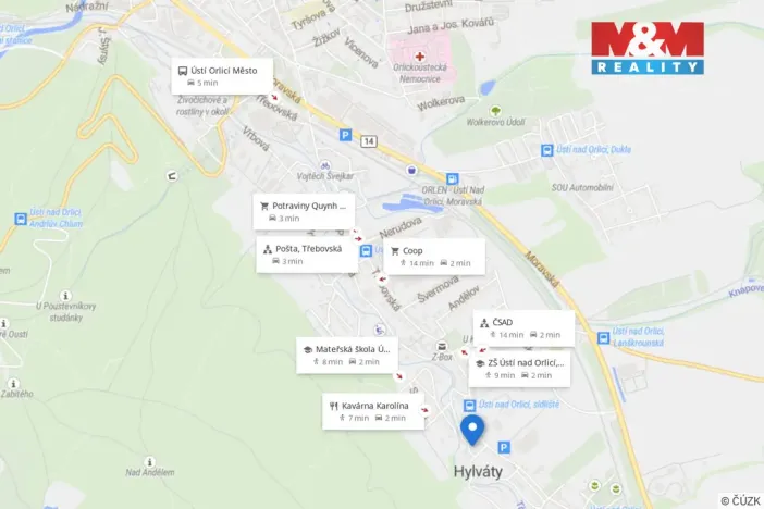 Pronájem bytu 2+1, Ústí nad Orlicí - Hylváty, Třebovská, 59 m2
