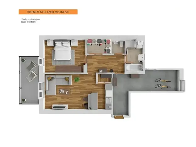 Pronájem bytu 2+kk, Říčany, Na Výšině, 56 m2