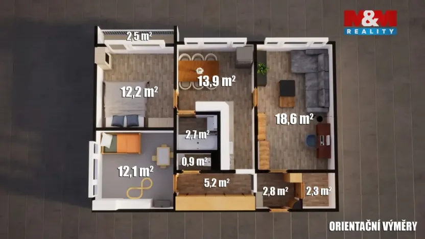 Prodej bytu 3+1, Praha - Strašnice, Tuklatská, 72 m2