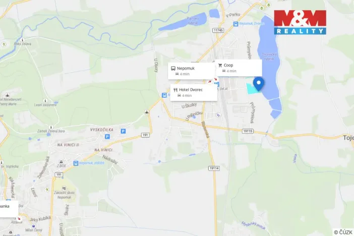 Prodej komerčního pozemku, Nepomuk - Dvorec, 9719 m2