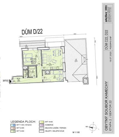 Prodej bytu 3+kk, Brno, Chvalovka, 111 m2