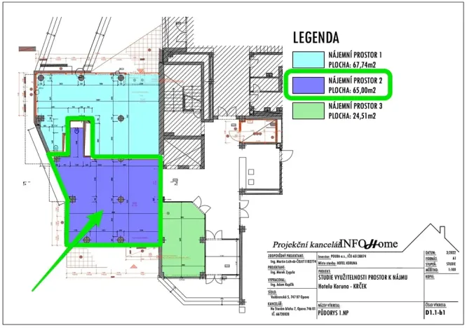 Pronájem obchodního prostoru, Opava, náměstí Republiky, 65 m2