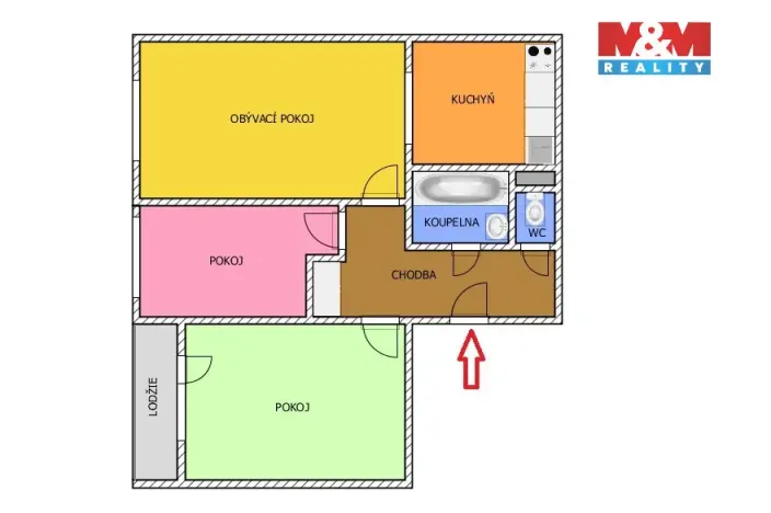Prodej bytu 3+kk, Zruč nad Sázavou, sad Míru, 63 m2