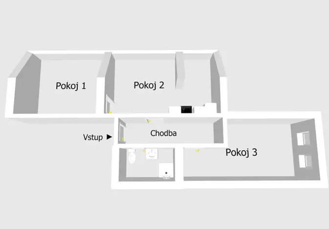 Pronájem bytu 3+1, Ostrava, Oblá, 70 m2