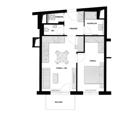 Pronájem bytu 2+kk, Praha - Nusle, Maroldova, 57 m2