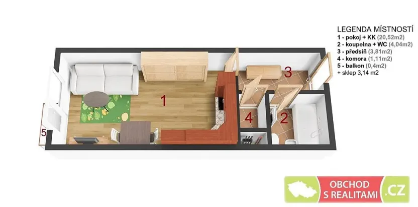 Prodej bytu 1+kk, Praha, Berlínská, 33 m2