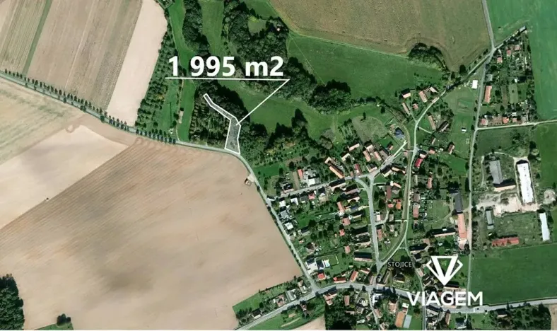 Prodej zahrady, Stojice, 1995 m2