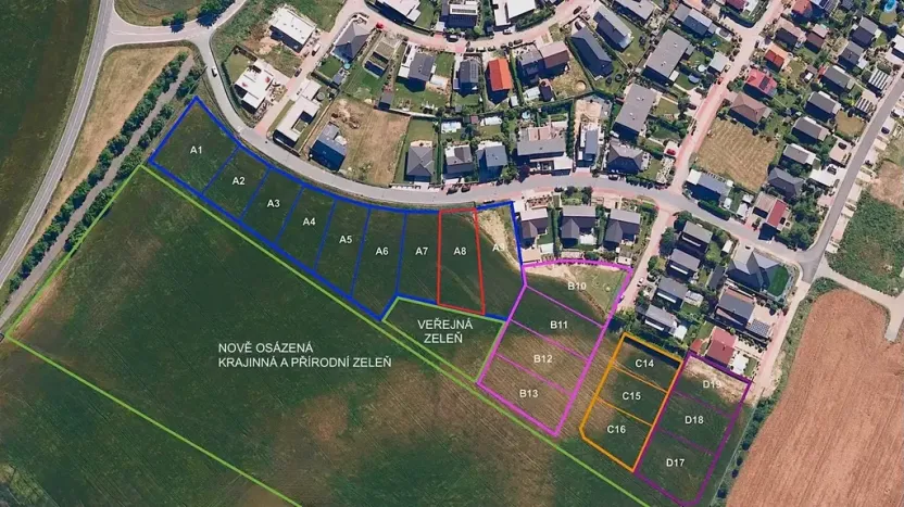 Prodej pozemku pro bydlení, Hrušovany u Brna, Pod Střediskem, 1062 m2