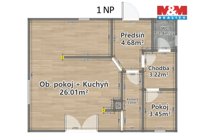 Pronájem rodinného domu, Tetín, 82 m2