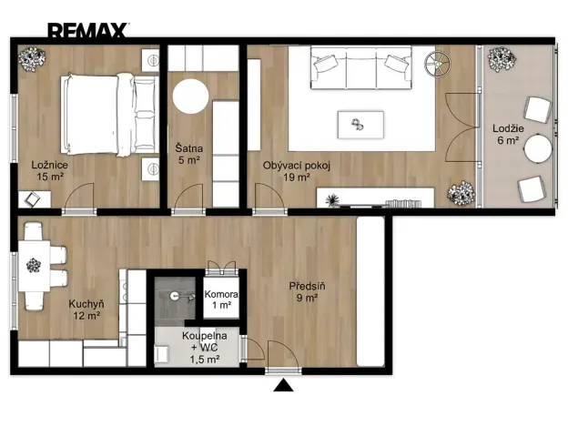 Pronájem bytu 2+1, Plzeň, Sokolovská, 62 m2