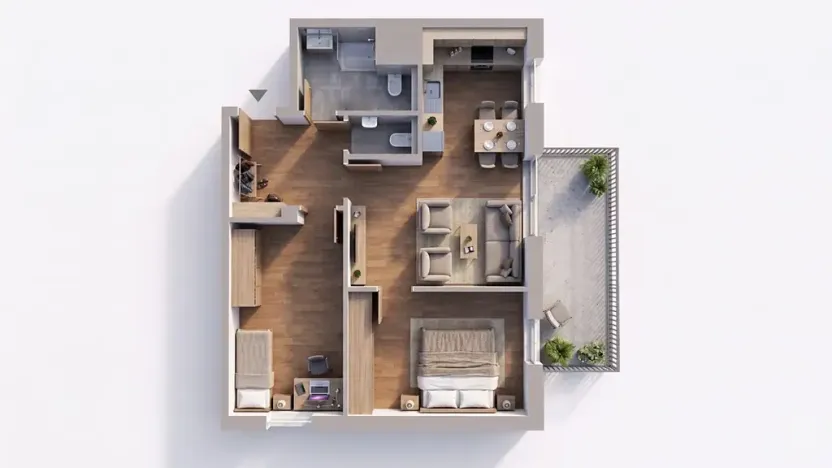 Pronájem bytu 3+kk, Teplice, Novoveská, 62 m2