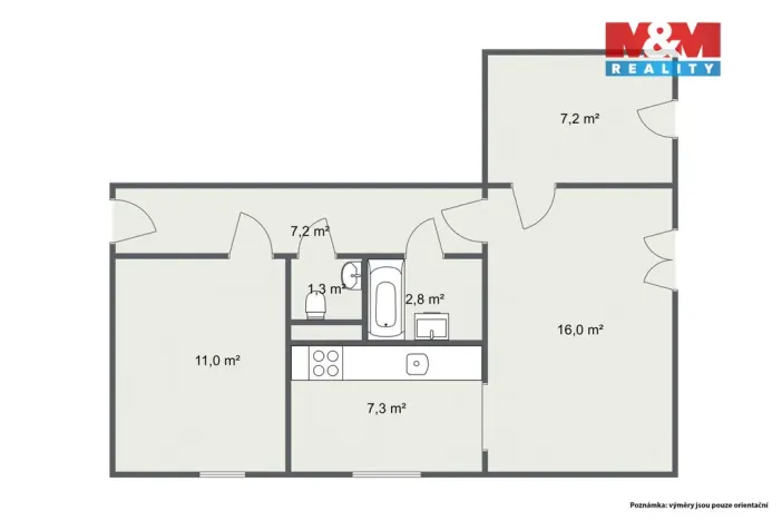 Prodej bytu 3+1, Nová Ves, 55 m2