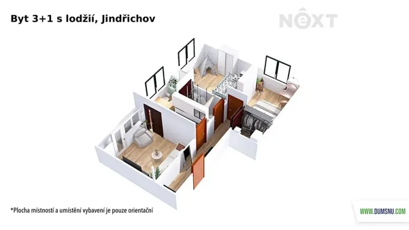 Prodej bytu 3+1, Jindřichov, 69 m2