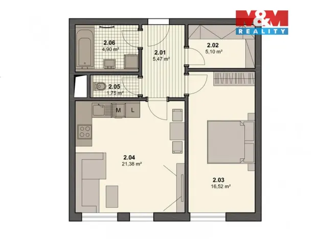 Pronájem bytu 2+kk, Ostrava - Moravská Ostrava, Jantarová, 58 m2