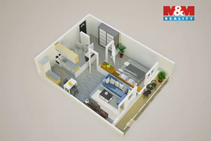 Prodej bytu 2+kk, Teplice - Trnovany, Trnovanská, 48 m2