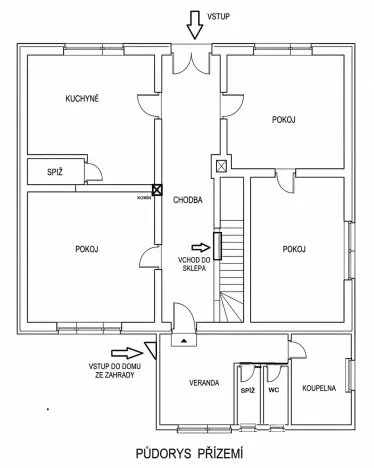 Prodej rodinného domu, Břehy, Bahníkova, 110 m2