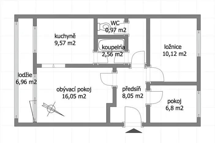 Prodej bytu 3+1, Praha - Nusle, Děkanská vinice II, 56 m2
