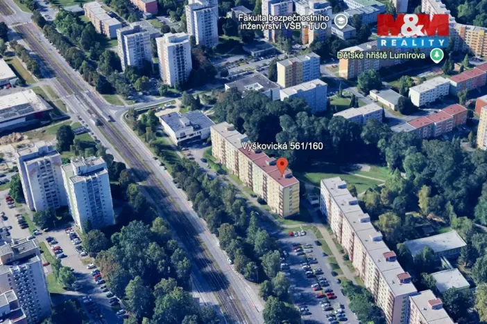 Pronájem bytu 2+kk, Ostrava - Výškovice, Výškovická, 39 m2