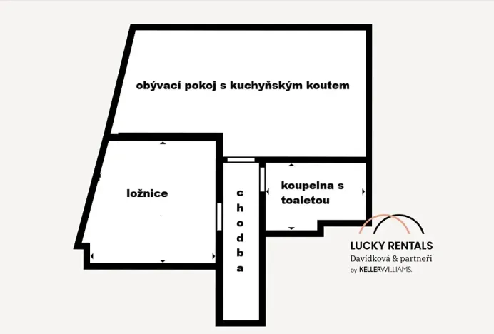 Pronájem bytu 2+kk, Roztoky, Lederova, 52 m2