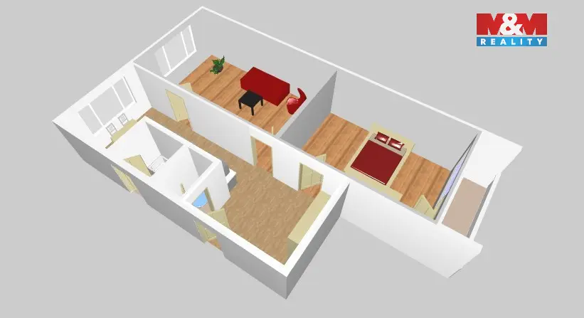 Prodej bytu 2+1, Chomutov, Pod Břízami, 61 m2