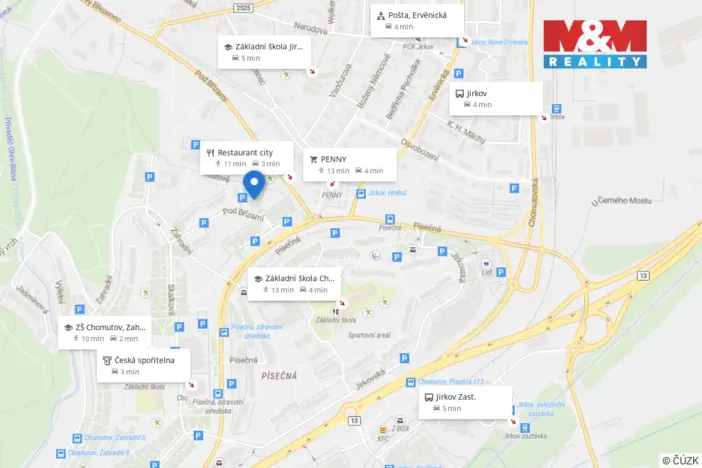 Prodej bytu 2+1, Chomutov, Pod Břízami, 61 m2