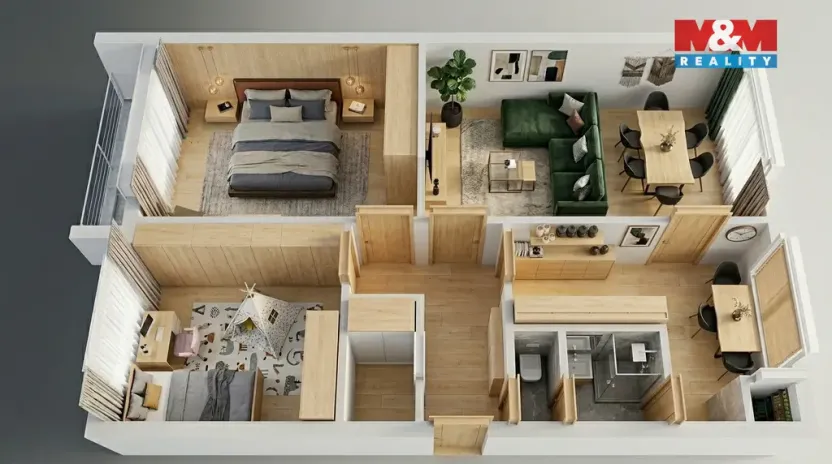 Pronájem bytu 3+1, Prostějov, Dobrovského, 75 m2