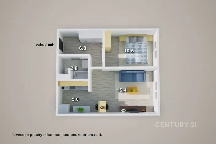 Prodej bytu 2+kk, Teplice, V závětří, 41 m2
