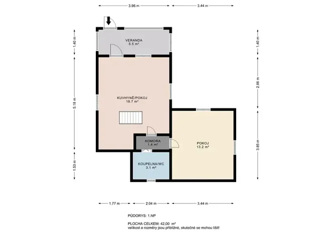 Prodej chaty, Bukovany, 69 m2