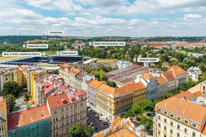 Pronájem bytu 3+kk, Praha - Bubeneč, U Sparty, 110 m2