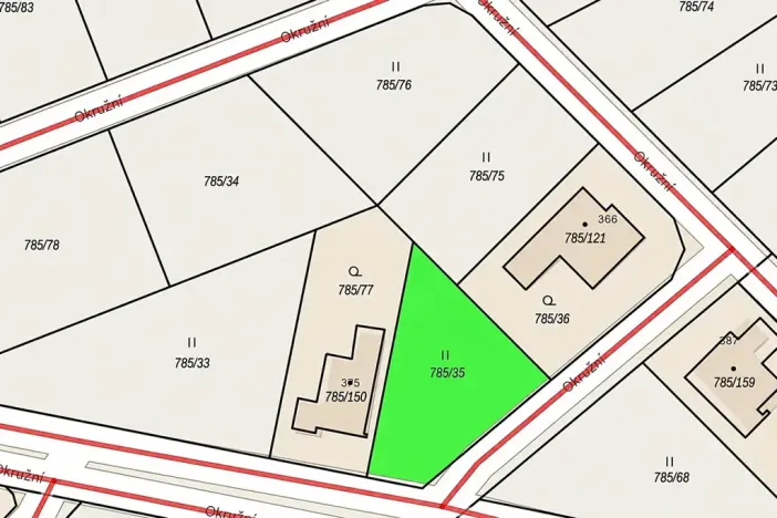 Prodej pozemku pro bydlení, Káraný, Okružní, 733 m2