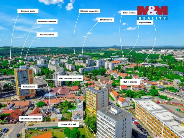 Prodej bytu 2+1, Kralupy nad Vltavou - Lobeček, Krakovská, 40 m2