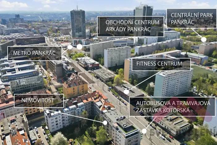 Pronájem bytu 2+kk, Praha - Nusle, Na Pankráci, 61 m2