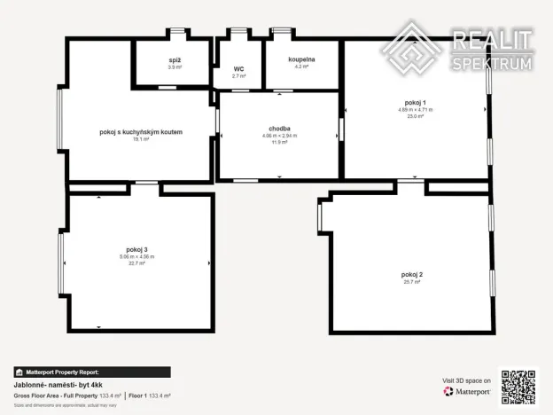 Pronájem bytu 4+kk, Jablonné nad Orlicí, Ostrovní, 113 m2