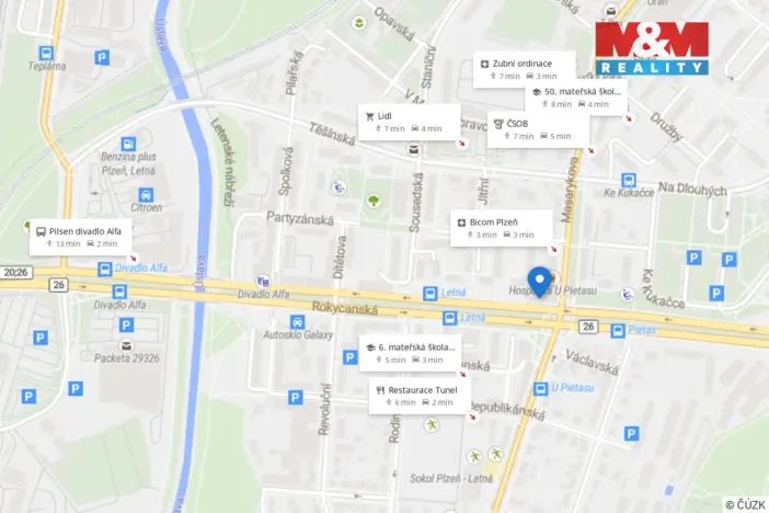 Prodej bytu 1+kk, Plzeň - Lobzy, Rokycanská, 30 m2