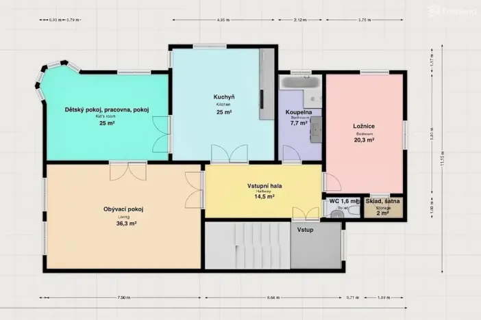 Pronájem bytu 3+1, Brno, Lerchova, 132 m2