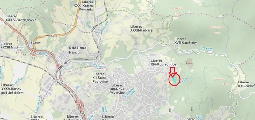 Prodej lesa, Liberec, 10902 m2