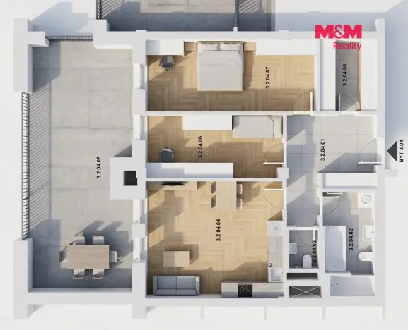 Prodej bytu 3+kk, Brno, Ponětovická, 83 m2