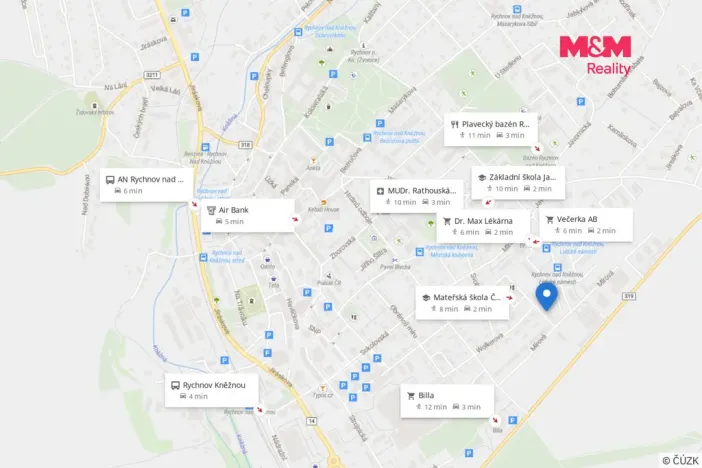 Pronájem bytu 3+1, Rychnov nad Kněžnou, Mírová, 76 m2