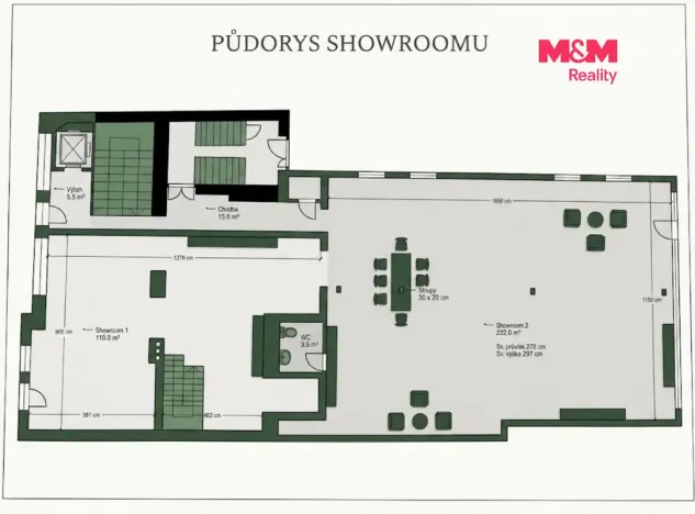 Pronájem obchodního prostoru, Pardubice - Zelené Předměstí, Smetanovo náměstí, 130 m2