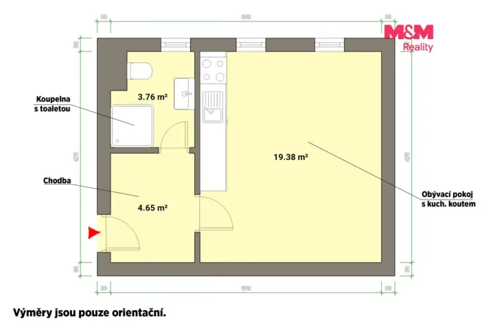 Pronájem bytu 1+kk, Františkovy Lázně, 34 m2