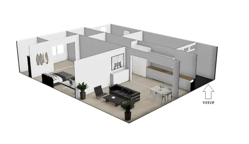 Pronájem bytu 2+kk, Rajhrad, Vrázova, 80 m2