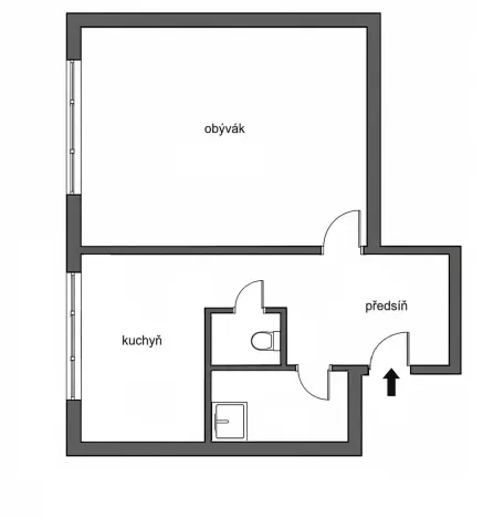Pronájem bytu 1+1, Ústí nad Labem, Voskovcova, 39 m2