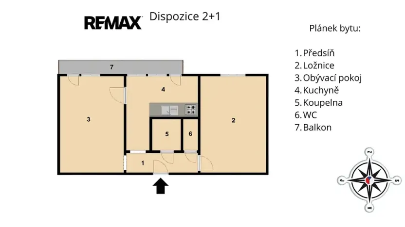 Prodej bytu 2+1, Litvínov, Ruská, 51 m2