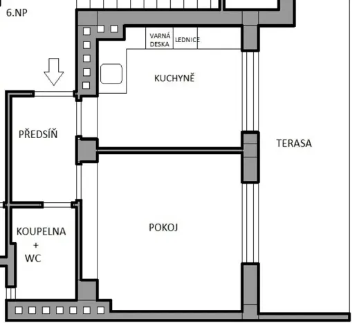 Pronájem bytu 2+kk, Praha - Vinohrady, náměstí Jiřího z Lobkovic, 35 m2