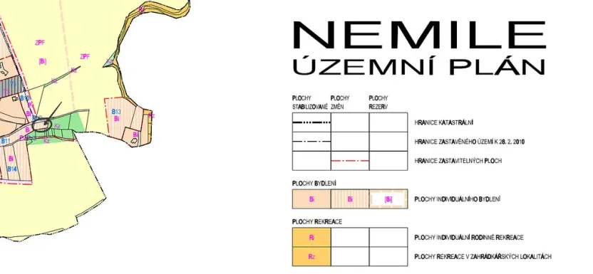 Prodej pozemku, Nemile, 705 m2