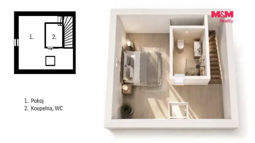 Prodej bytu 2+kk, Praha - Lochkov, K celinám, 54 m2