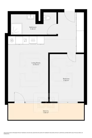 Pronájem bytu 2+kk, Praha - Prosek, Litvínovská, 45 m2