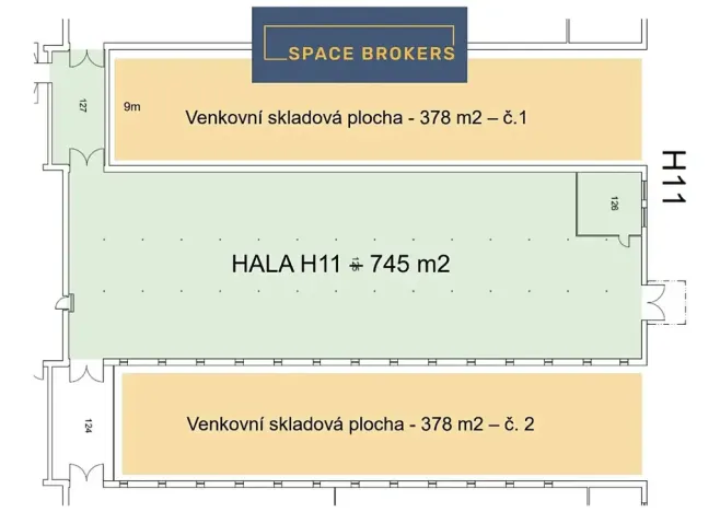Pronájem skladu, Praha - Horní Počernice, 745 m2