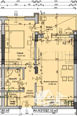 Prodej bytu 2+kk, Burgas, Bulharsko, 57 m2